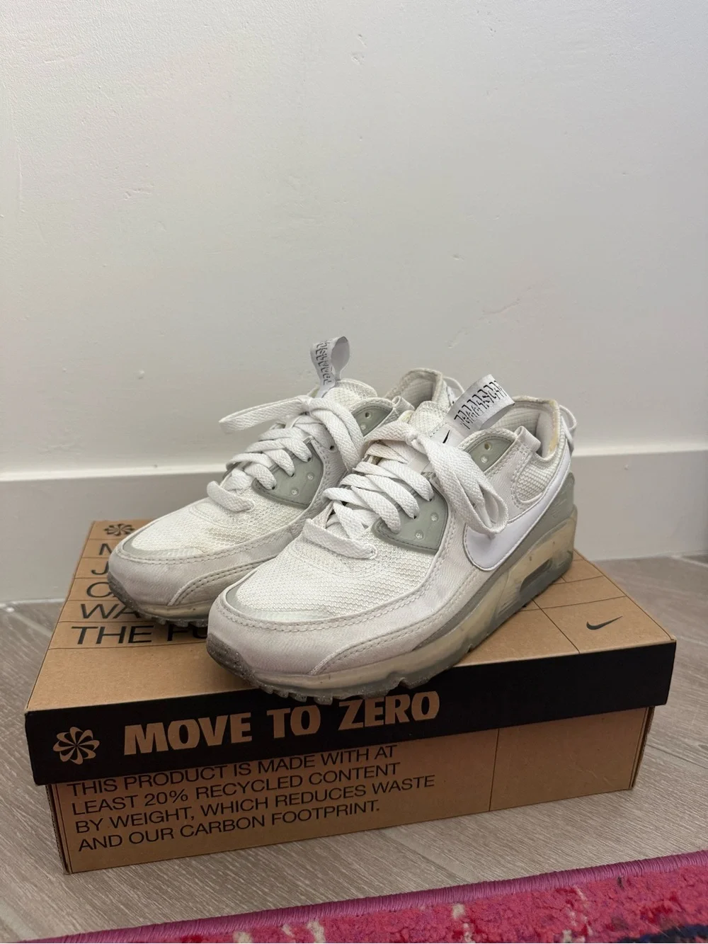 Nike White/Light Gray Hybrid Air Max Sneaker